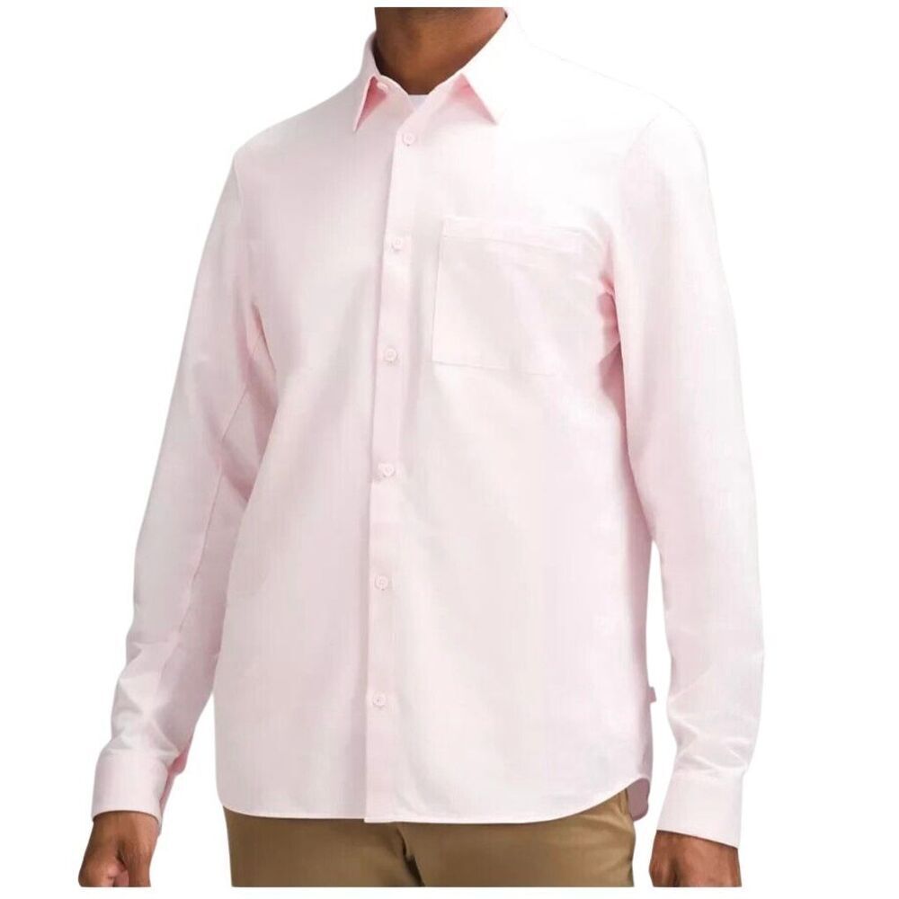 Lululemon Commission Long Sleeve Shirt Strawberry Milkshake Men's Size Medium